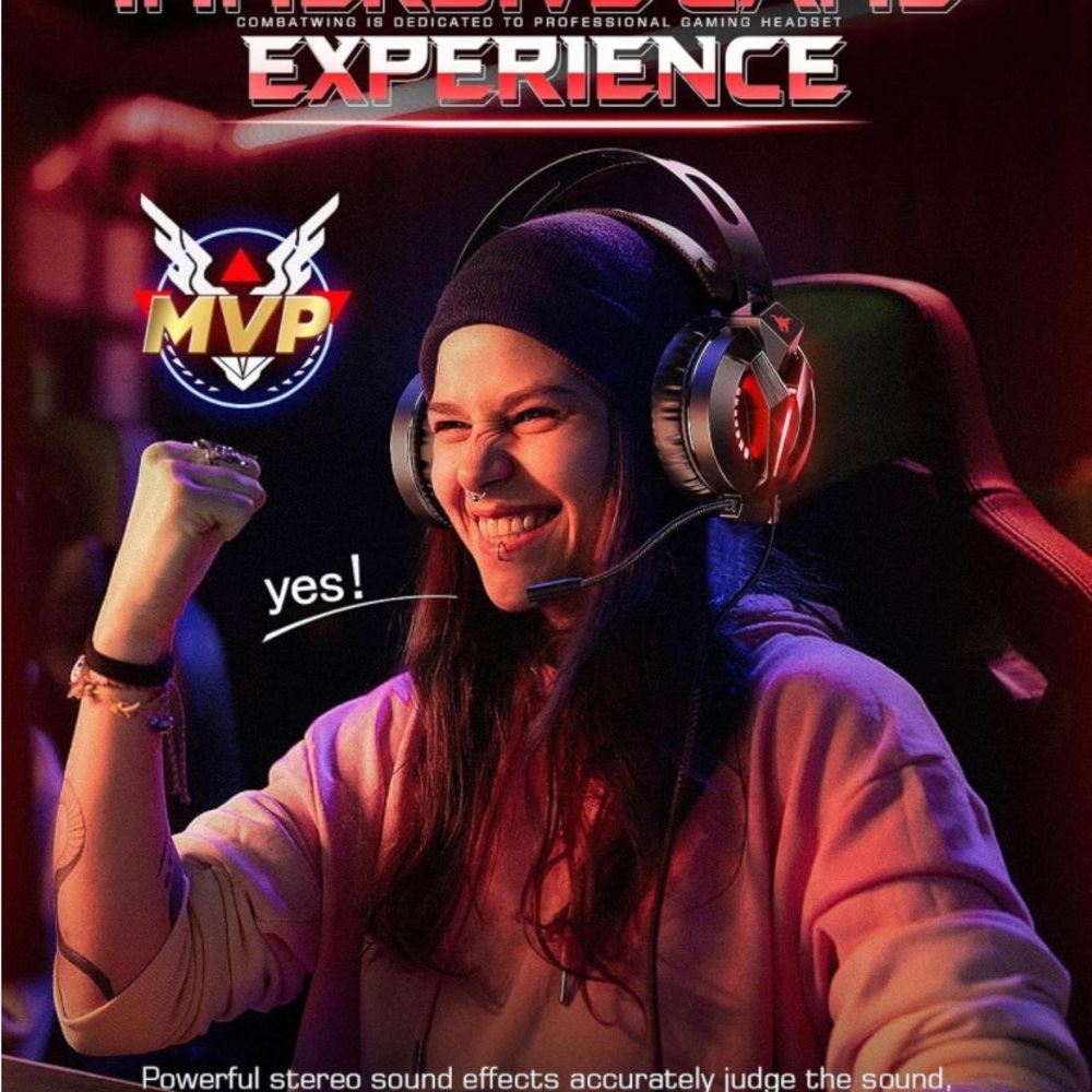 NEW Combatwing gaming headset with microphone - Picture 10 of 12